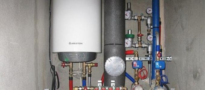 Electric wall-mounted water heater - we heat water for the home